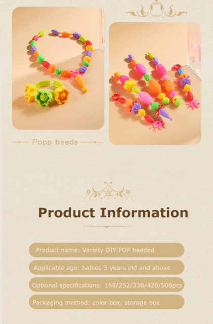 Pop Beads Kids Jewelry Making Kit for Girls 3 4 5 6 Year Old 338pcs Snap  Beads Toddler Bracelet Making Kit Toy Gift for Little - AliExpress